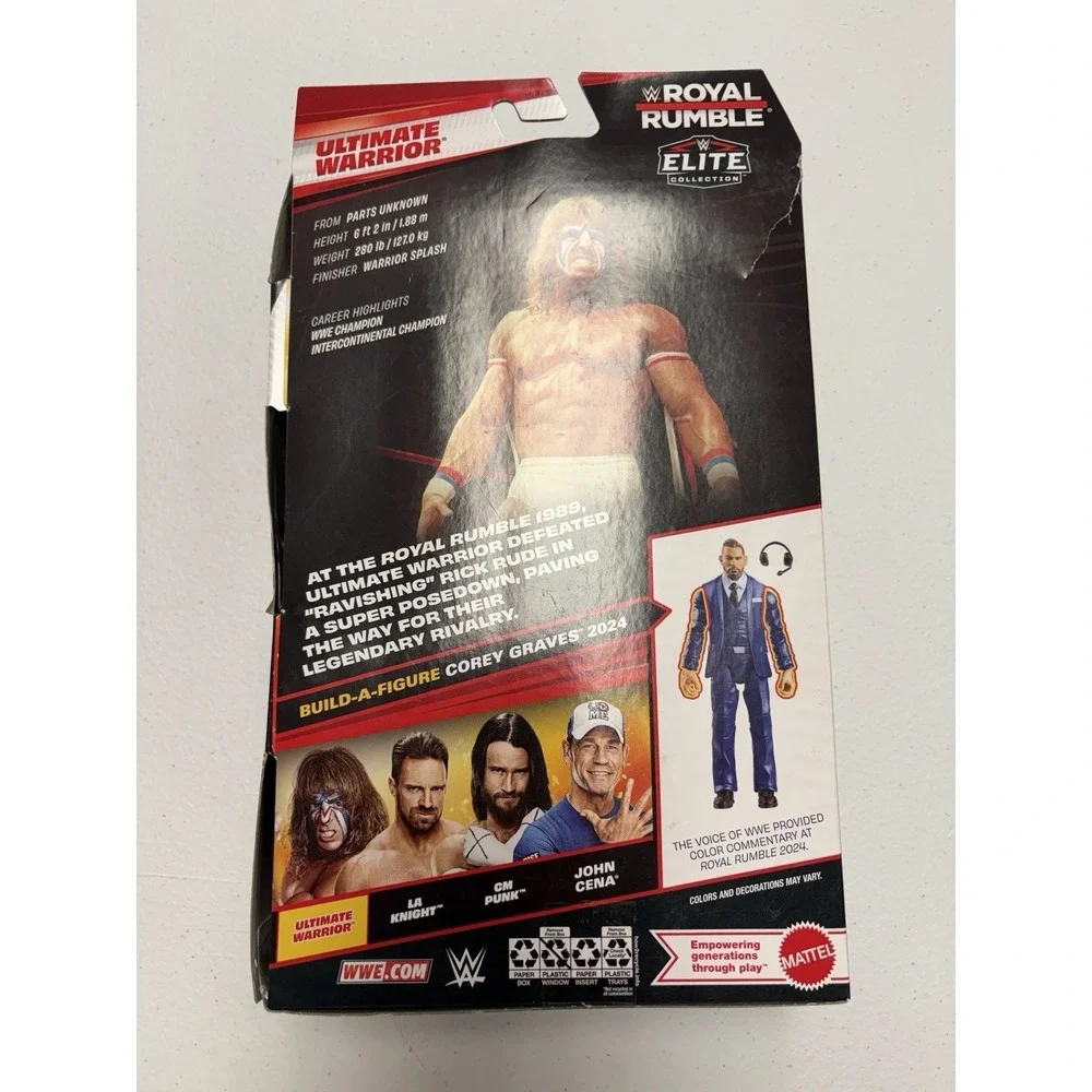 ULTIMATE WARRIOR WWE Mattel Elite Collection Royal Rumble 2026 New Bx Dmg